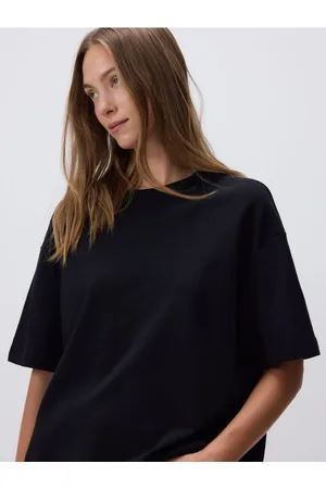 Reserved T-shirt oversize z merceryzowanej bawełny