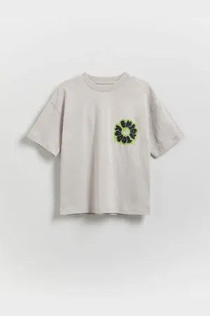 Reserved Bawełniany t-shirt z nadrukiem
