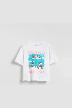 Reserved Bawełniany t-shirt z nadrukiem