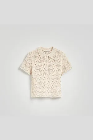 Reserved Ażurowa koszulka polo
