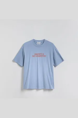 Reserved T-shirt boxy z nadrukiem na plecach