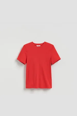 Reserved T-shirt z merceryzowanej bawełny