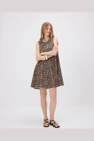 Reserved Lniana sukienka mini