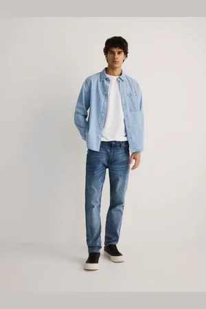 Reserved Jeansy slim z efektem sprania