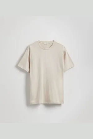 Reserved T-shirt comfort z dodatkiem lnu