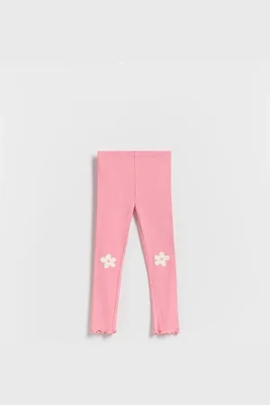 Reserved Prążkowane legginsy z nadrukiem