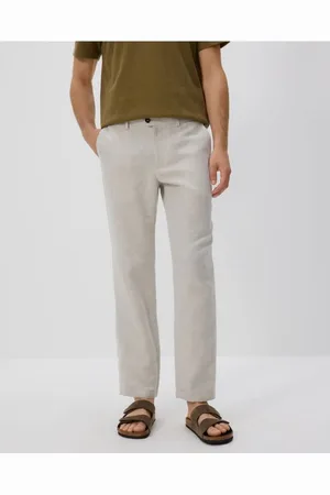 Reserved Spodnie chino regular z lnem