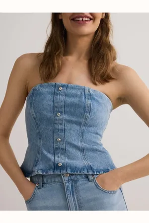 Reserved Krótki jeansowy top