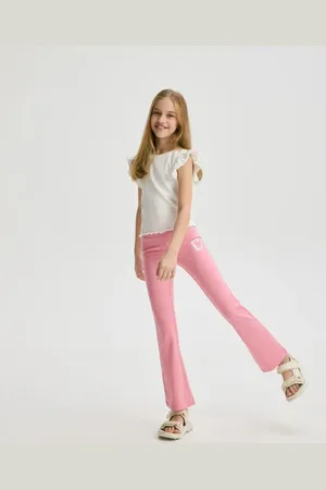 Reserved Bawełniane legginsy z nadrukiem