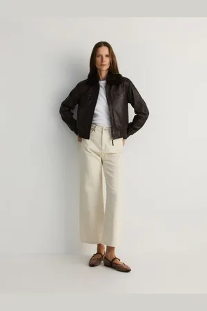 Reserved Jeansy culotte z wysokim stanem