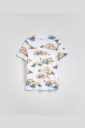 Reserved T-shirt regular z nadrukiem allover