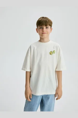 Reserved T-shirt oversize z nadrukiem