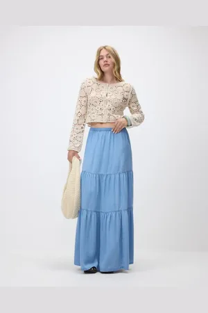 Reserved Spódnica maxi z lyocellu