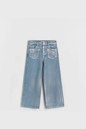 Reserved Jeansy z metalicznym efektem