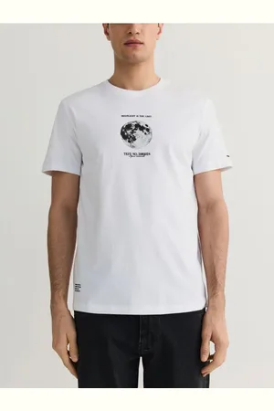 Reserved T-shirt regular z nadrukiem