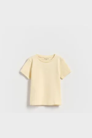 Reserved Bawełniany t-shirt z haftem