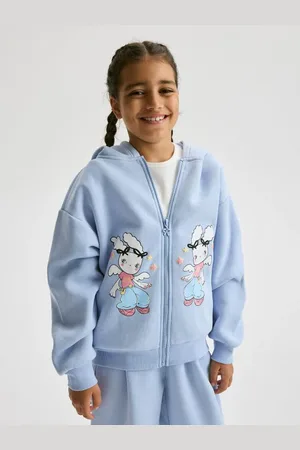 Reserved Rozpinana bluza z kapturem i nadrukiem