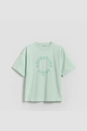Reserved T-shirt oversize z nadrukiem