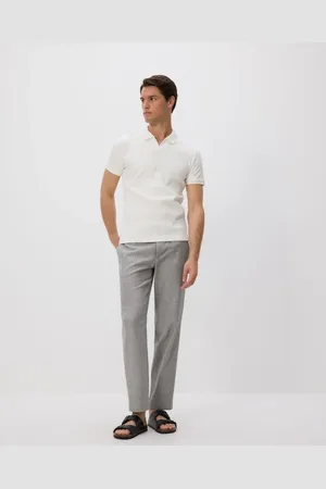 Reserved Spodnie chino regular z lnem