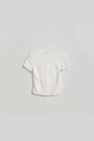 Reserved T-shirt z marszczeniem