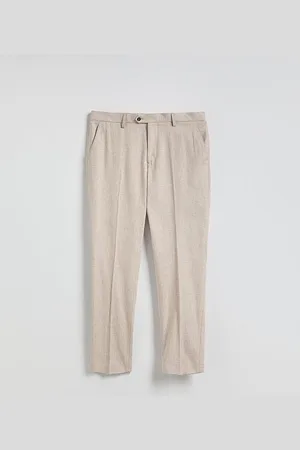 Reserved Spodnie regular fit z lnem