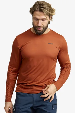RevolutionRace Mission Long-sleeved T-shirt Męskie Rusty Orange