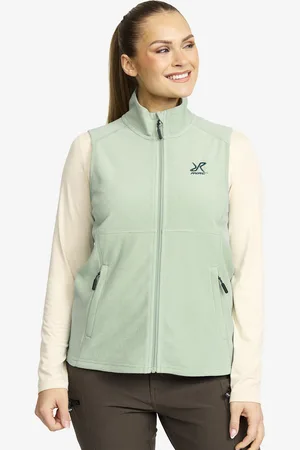 RevolutionRace Essential Fleece Vest Damskie Iceberg Green