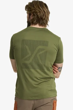 RevolutionRace Mission Graphic Logo T-shirt Męskie Cypress