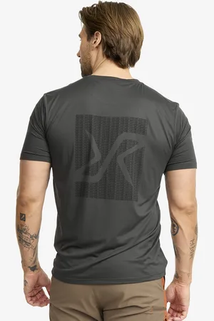 RevolutionRace Mission Graphic Logo T-shirt Męskie Anthracite
