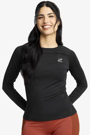 RevolutionRace Stride Active Long-sleeved T-shirt Damskie Black