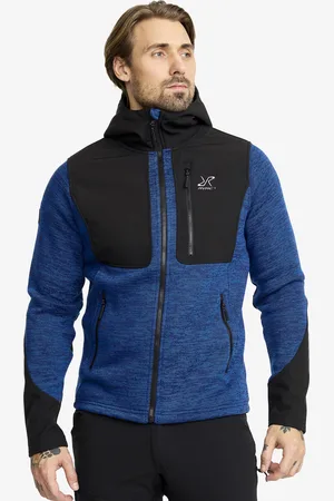RevolutionRace Wander Pro Wool Hoodie Męskie Classic Blue