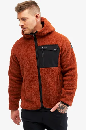 RevolutionRace Sherpa Hoodie Męskie Rusty Orange