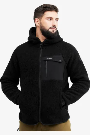 RevolutionRace Sherpa Hoodie Męskie Caviar