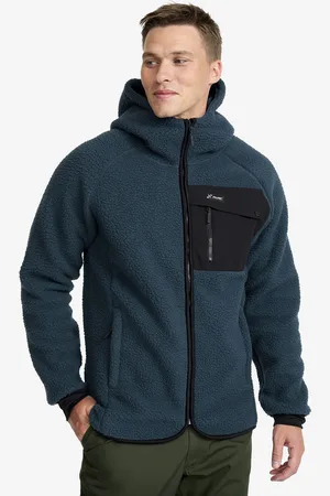 RevolutionRace Sherpa Hoodie Męskie Moonlit Ocean