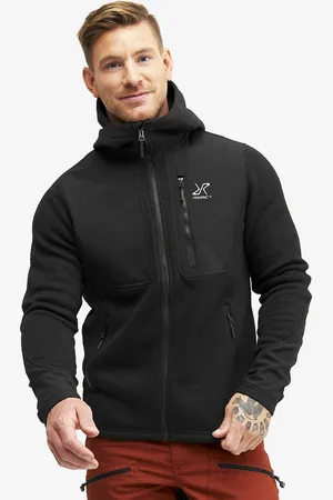 RevolutionRace Wander Pro Wool Hoodie Męskie Charcoal Black