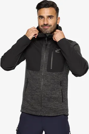 RevolutionRace Wander Pro Wool Hoodie Męskie Anthracite