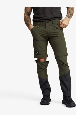 RevolutionRace Range Pro Stretch Zip-off Pants Męskie Forest Night/Anthracite