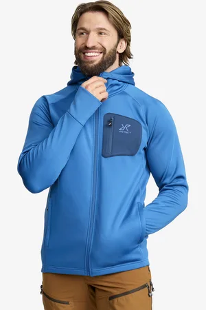 RevolutionRace Evolution Stretch Fleece Hoodie Męskie Classic Blue