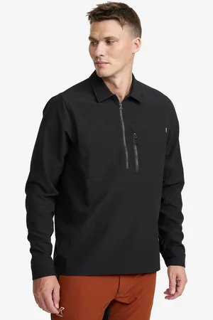 RevolutionRace Ridge Half-zip Stretch Shirt Męskie Black