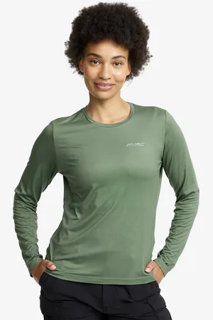 RevolutionRace Mission Long-sleeved T-shirt Damskie Dusty Green