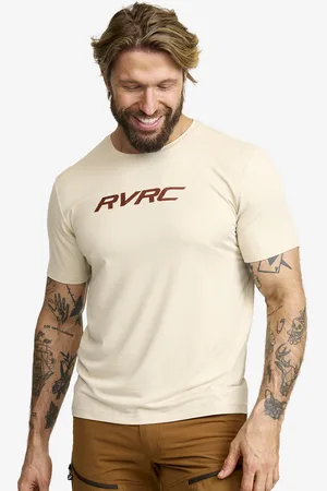 RevolutionRace Mission Logo T-shirt Męskie Oatmeal