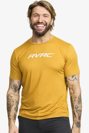 RevolutionRace Mission Logo T-shirt Męskie Harvest Gold