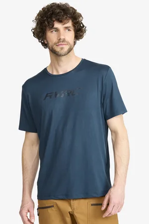 RevolutionRace Mission Logo T-shirt Męskie Moonlit Ocean