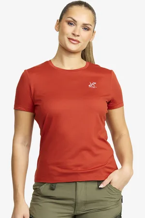 RevolutionRace Mission T-shirt Damskie Cinnabar