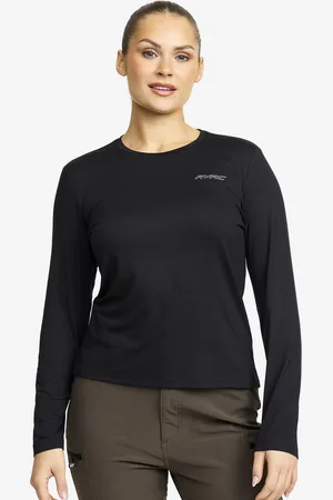 RevolutionRace Mission Long-sleeved T-shirt Damskie Black