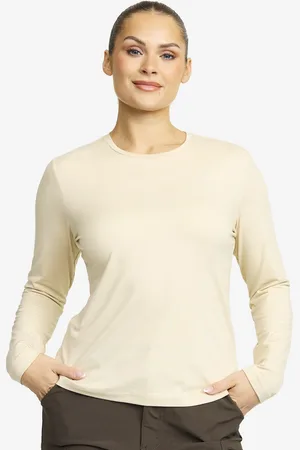 RevolutionRace Mission Long-sleeved T-shirt Damskie Oatmeal
