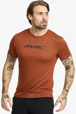 RevolutionRace Mission Logo Slim Fit T-shirt Męskie Rusty Orange