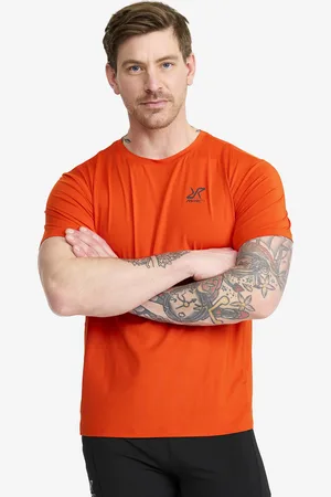 RevolutionRace Stride Active T-shirt Męskie Pureed Pumpkin