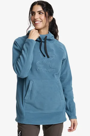 RevolutionRace Polar Fleece Hoodie Damskie Blue Ashes