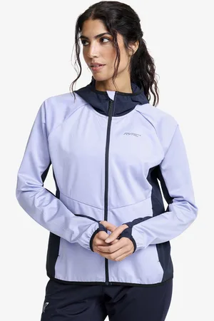 RevolutionRace Pace Hooded Wind Jacket Damskie Bright Lavender/Navy